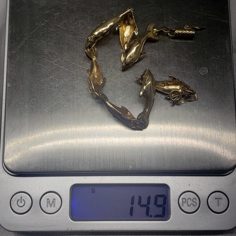 14k Dolphin bracelet jewelry